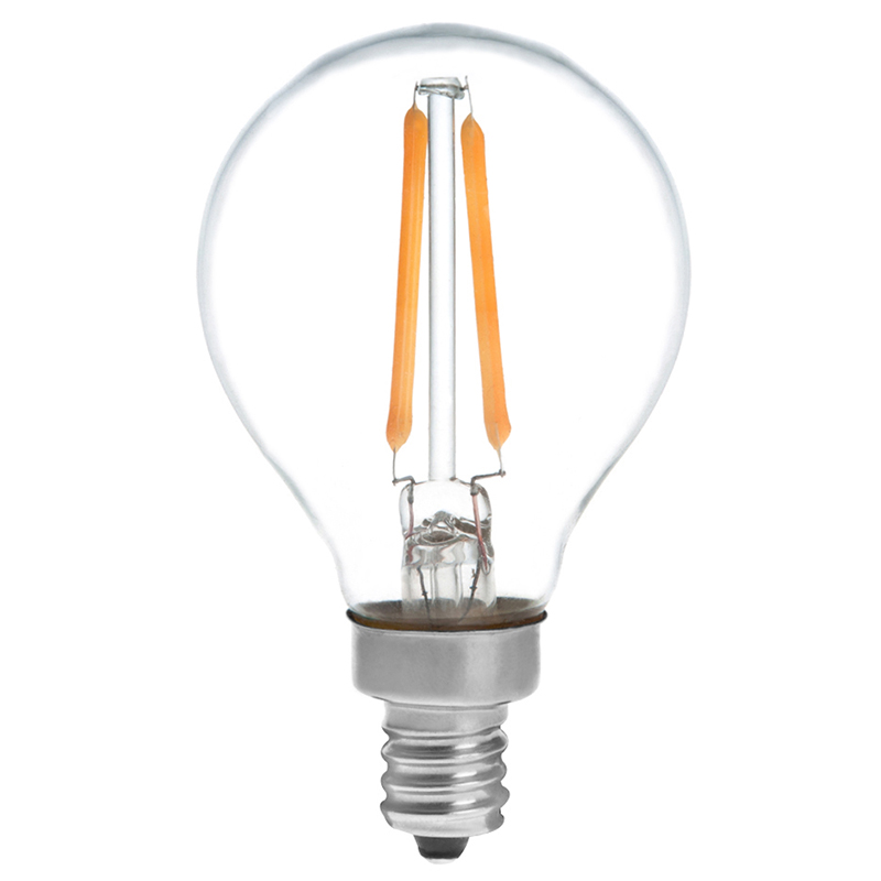 G14 E12 2W LED Vintage Antique Filament Light Bulb, 25W Equivalent, 4-Pack, AC100-130V or 220-240V